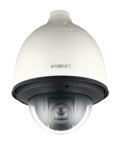 Hanwha HCP-6320A PTZ security camera dome housing and mounting bracket detail