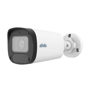i-PRO M-49-V-V2 4MP motorized varifocal bullet camera front view with lens detail