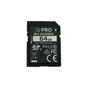 i-PRO WV-SDA064G 64GB SDXC memory card for surveillance systems and security cameras