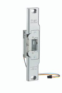 HES 74R2-121 electric strike connector and wiring close-up view
