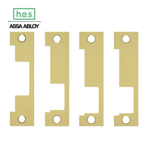 HES 1LB-2-605 Bright Brass Faceplate Kit
