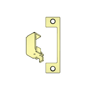HES HTD-605 1006 Series Bright Brass Faceplate for electronic door locks and security systems