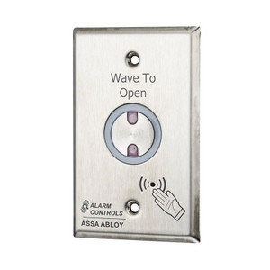HES NTS-1FR touchless door switch installation detail view