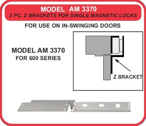HES AM3370 Maglock Mounting Brackets