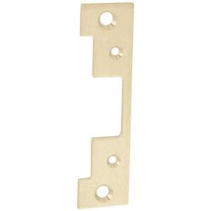 HES 503-606 Satin Brass Faceplate for Cylindrical Locksets