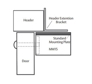 HES HEB-3BK-MM15 Header Extension Bracket