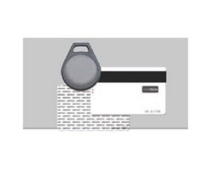 HID-C1336GGK DuoProx II card front design with dye sub printing technology by Kantech