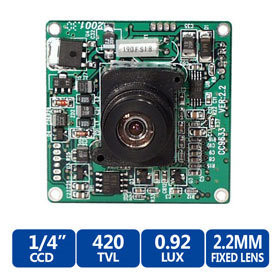 Speco Technologies CVC521BC2.2 color board camera with 2.2mm lens for surveillance