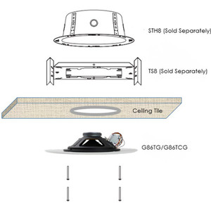 Speco Technologies G86TCG 8" Speaker Grille Combo with Volume Control