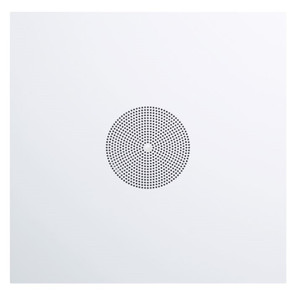 Speco G86TG2X2C speaker installation in drop ceiling tiles showing mounting details