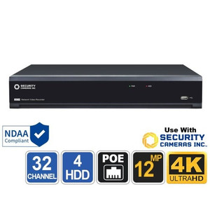 Speco Technologies N32NRN2TB 32 Channel 4K H.265 NVR - NDAA Compl