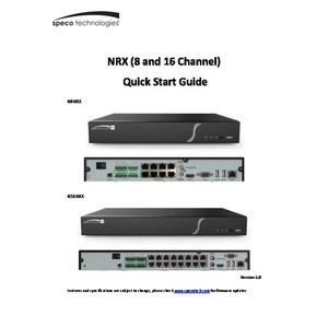 Speco Technologies N8WNRX12TB 8 Channel Wall Mount NRX- 12TB