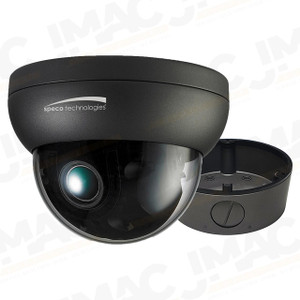 Speco O2ID8M dome camera close-up detail shot showing lens and housing specifications