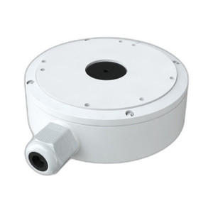 Speco O4LT1M security camera turret mount showing installation and weatherproof design details