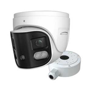 Speco Technologies O8LMST2 8MP 180 degree multisensor IP camera with white housing