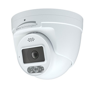 Speco O8TDD2 turret surveillance camera side angle showing mounting bracket