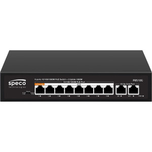 Speco Technologies Speco P8S10G 10-Port Gigabit PoE Switch