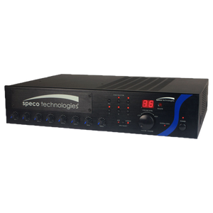 PBM60AU Speco 60W mixer amplifier rear connections USB tuner audio inputs