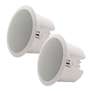 SP6ECS ceiling speaker installation with included back box mounting hardware detail