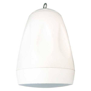 SP6PW Speco white 6.5" speaker 8 Ohms audio output close-up detail