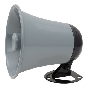 Speco SPC8 5" PA speaker back panel with weatherproof specifications label