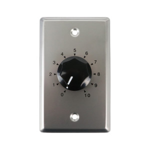 Speco WAT50 50 watt audio line attenuator rear connectors detail shot