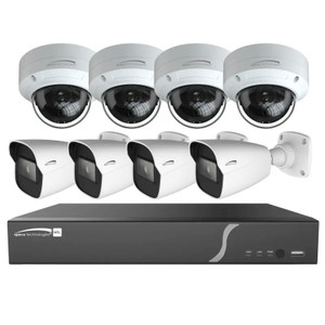 Speco ZIPL8BD2 8-Channel IP Camera Kit with 4 Bullet 4 Dome Cameras Security System