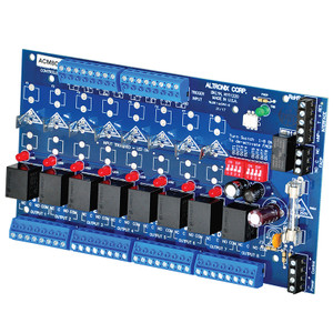 Altronix ACM8 power controller back panel and DIN rail mounting hardware detail