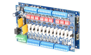 Altronix ACMS12CB power distribution terminals and wiring connections closeup
