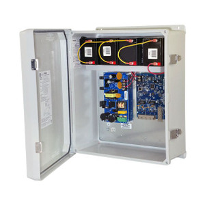 Altronix NETWAY4EWPX PoE+ switch ports and power connections detail view