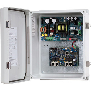 Altronix NETWAY5P 5-Port PoE+ Gigabit Switch front view with network ports