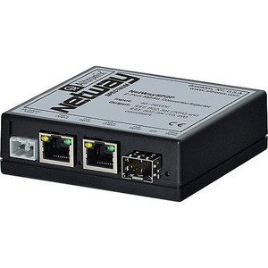 Altronix NETWAYSP2P PoE+ converter ports and fiber connectors detail view