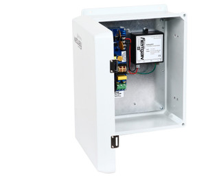 NETWAYSP2PWP 2-port fiber converter side angle showing compact design and status LEDs