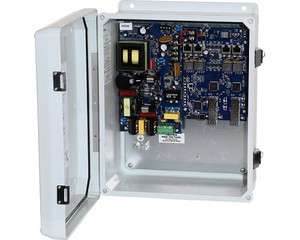 NETWAYSP41BTWP PoE+ managed switch rear panel connectors and specifications