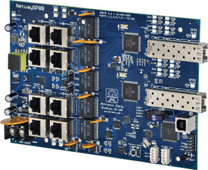 NETWAYSP8PL 8-port managed PoE switch network connectivity detail and ethernet port layout