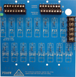 Altronix PD16WCB 16-output power distribution board for security systems