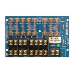 PD8UL 4-output power distribution unit by Altronix front panel and indicator lights