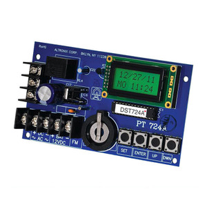 Altronix PT724AE timer unit front panel display and connection terminals close-up