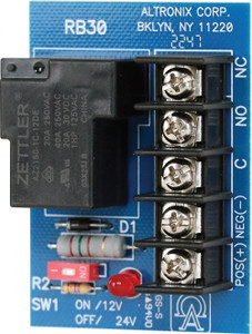 Altronix RB30 relay module terminal connections and wiring specifications detail shot