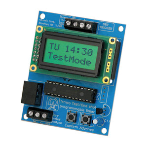 Altronix TEMPO2 timer unit showing input/output terminals and mounting bracket