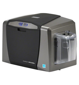 HID 050138 Fargo DTC1250E dual card printer rear connections and power specifications