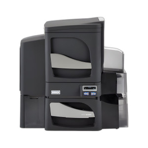 HID 055141 DTC4500e dual-side card printer base model with input hopper and output tray