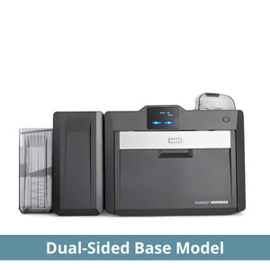 HID 094683 HDP6600 L2M card printer side angle with connectivity ports and magnetic encoding