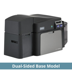 HID Fargo DTC4250e 52310 card printer side angle with USB connection port