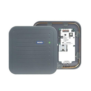 HID MaxiProx 5375AGN00 grey proximity card reader side angle detail