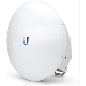 Ubiquiti AF-5G23-S45-US airFiber bridge unit showing mounting bracket and connectors