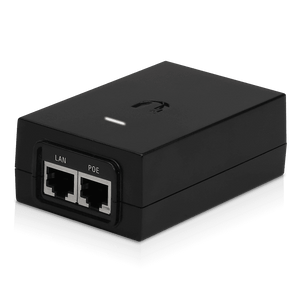 Ubiquiti POE-48-24W-G PoE injector ports and connectors detail