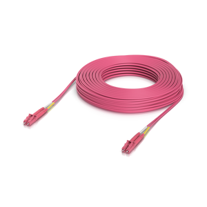 Ubiquiti OM4 LC duplex connector ends on 5M fiber patch cable UACC-OFC-M2-LULU-5M