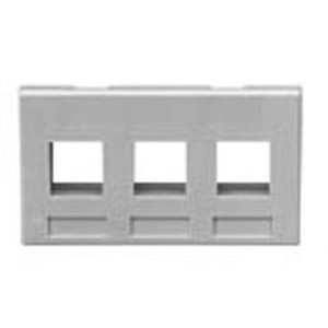 International Connectors and Cable Face Plate Furniture 3-PORT Black - IC107FM3BK