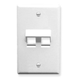 International Connectors and Cable Face Plate Angled 1-GANG 2-PORT White - IC107DA2WH